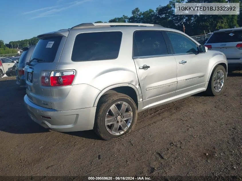 1GKKVTED1BJ332392 2011 GMC Acadia Denali