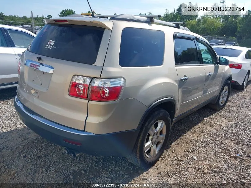 1GKKRNED7BJ222754 2011 GMC Acadia Sl