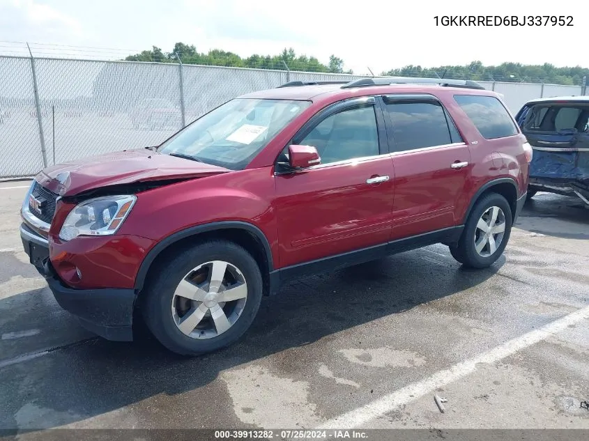 1GKKRRED6BJ337952 2011 GMC Acadia Slt-1