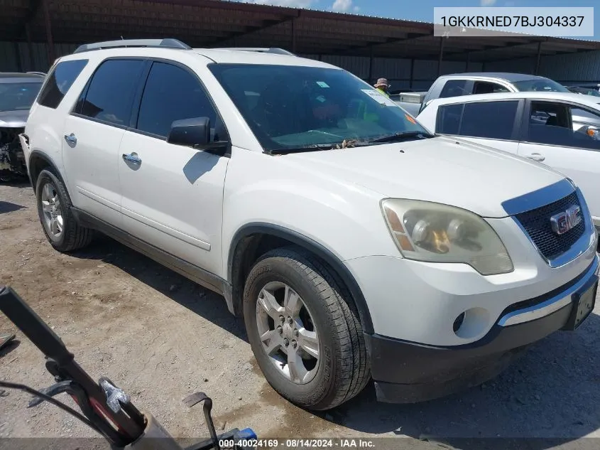 1GKKRNED7BJ304337 2011 GMC Acadia Sl