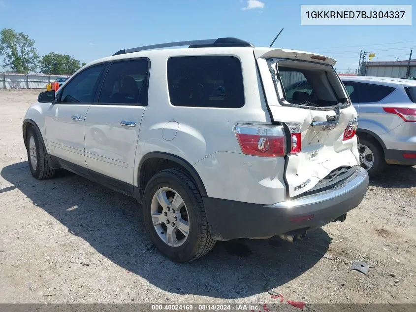 1GKKRNED7BJ304337 2011 GMC Acadia Sl