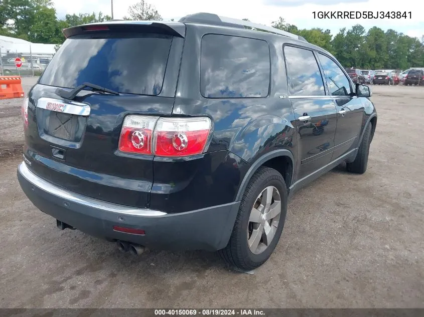 1GKKRRED5BJ343841 2011 GMC Acadia Slt-1