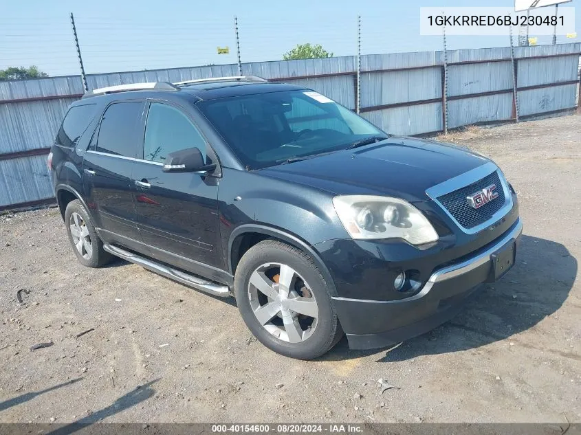 1GKKRRED6BJ230481 2011 GMC Acadia Slt-1