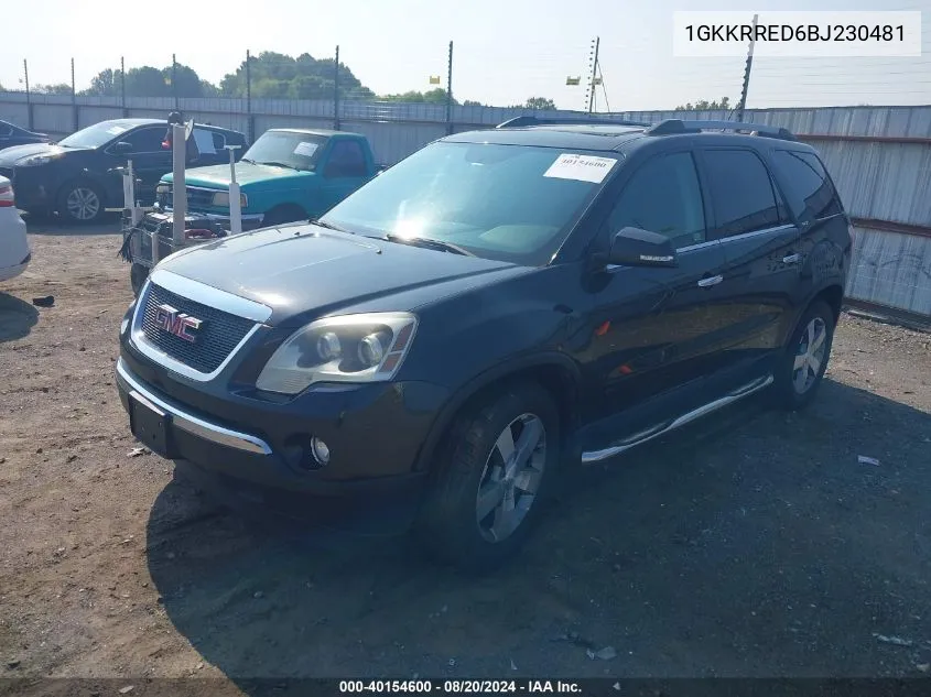 1GKKRRED6BJ230481 2011 GMC Acadia Slt-1