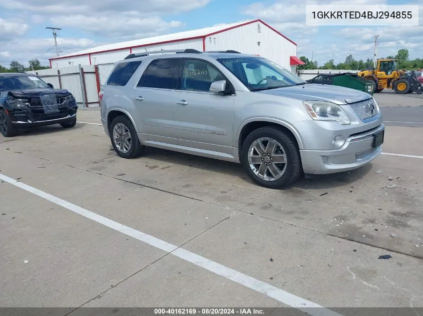 1GKKRTED4BJ294855 2011 GMC Acadia Denali