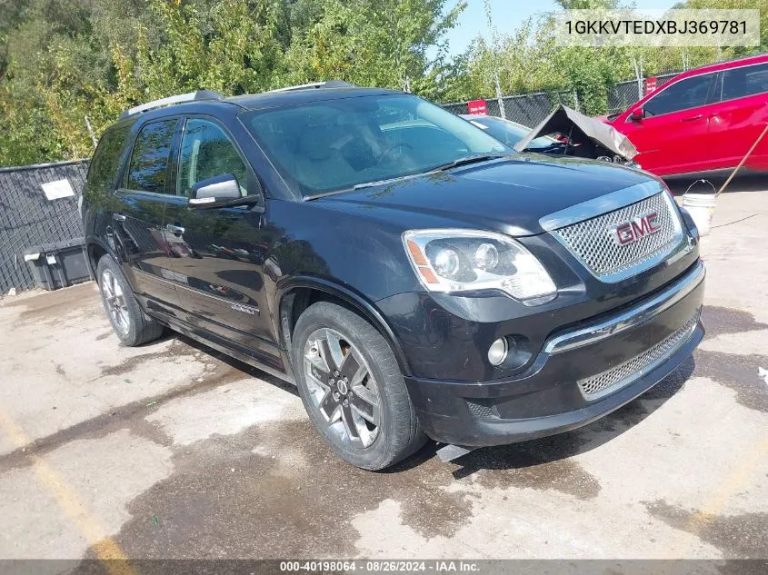 1GKKVTEDXBJ369781 2011 GMC Acadia Denali