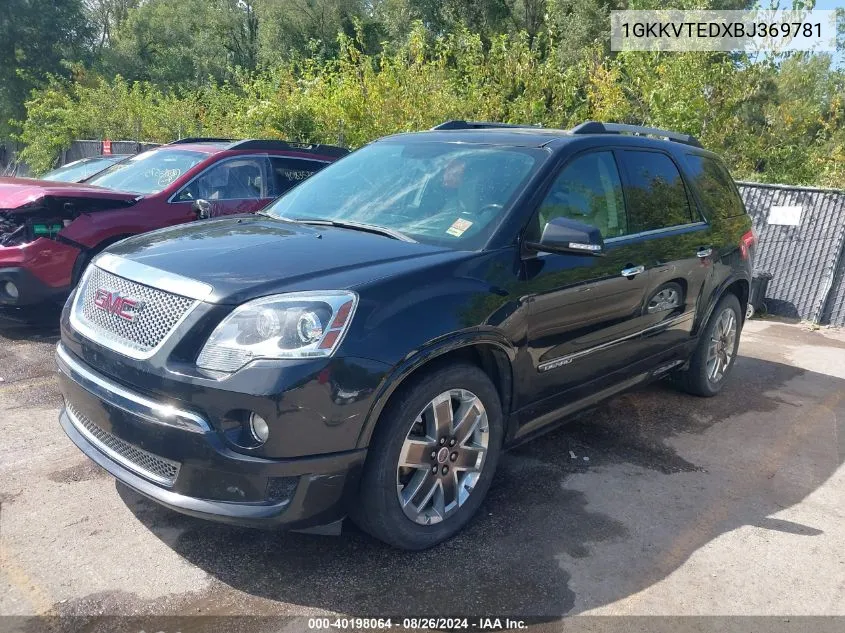 1GKKVTEDXBJ369781 2011 GMC Acadia Denali