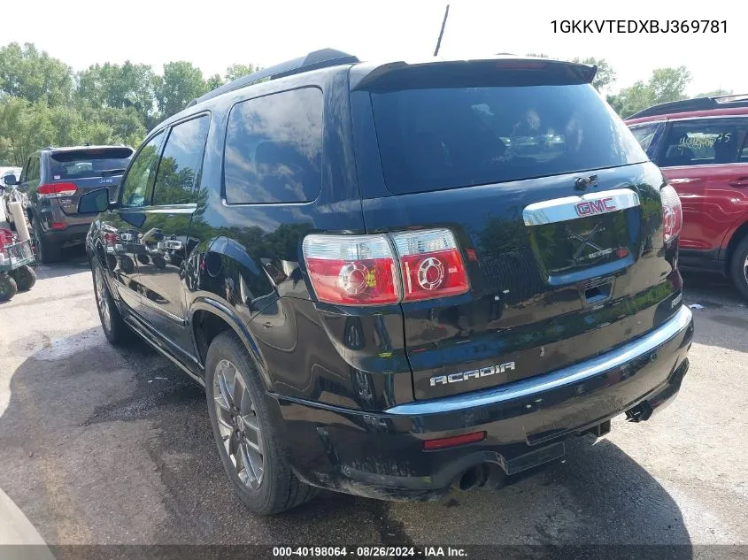 1GKKVTEDXBJ369781 2011 GMC Acadia Denali