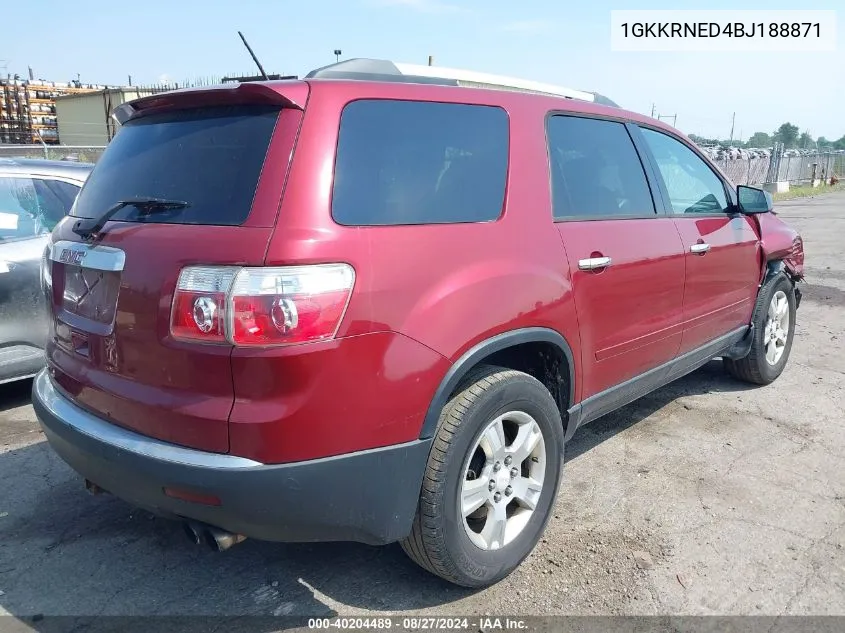 1GKKRNED4BJ188871 2011 GMC Acadia Sl