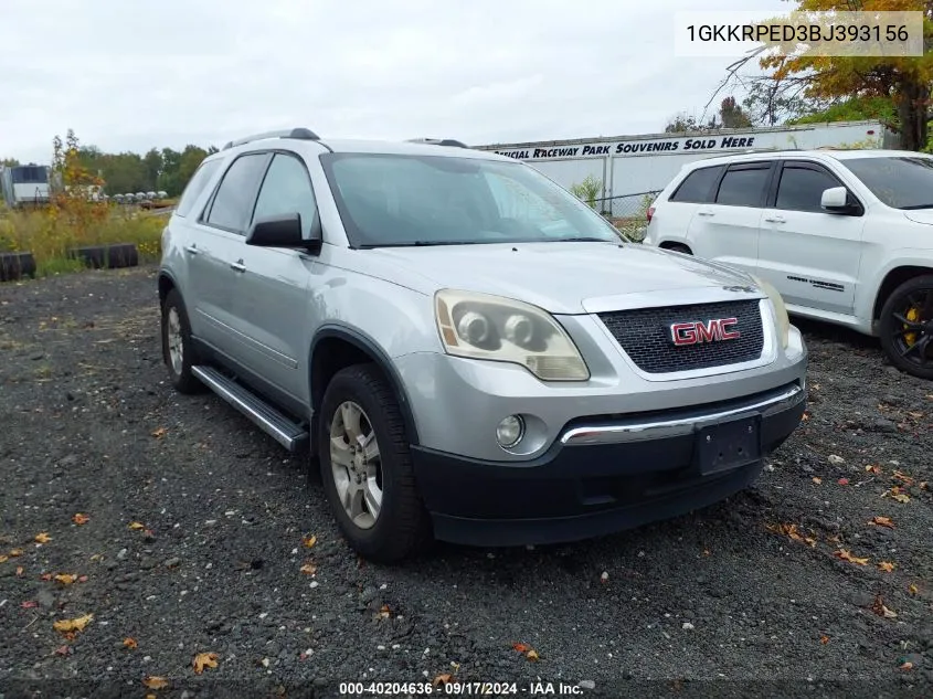 1GKKRPED3BJ393156 2011 GMC Acadia Sle