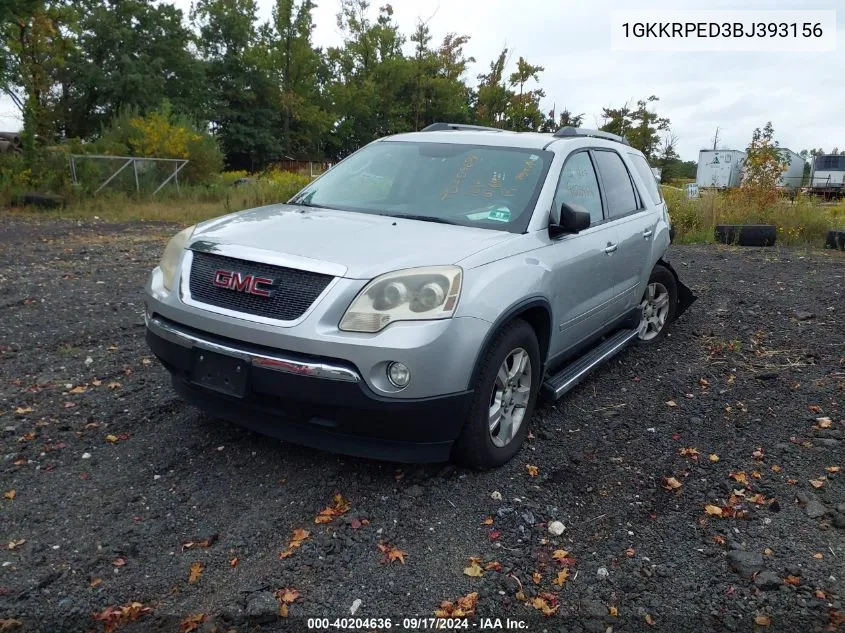 1GKKRPED3BJ393156 2011 GMC Acadia Sle