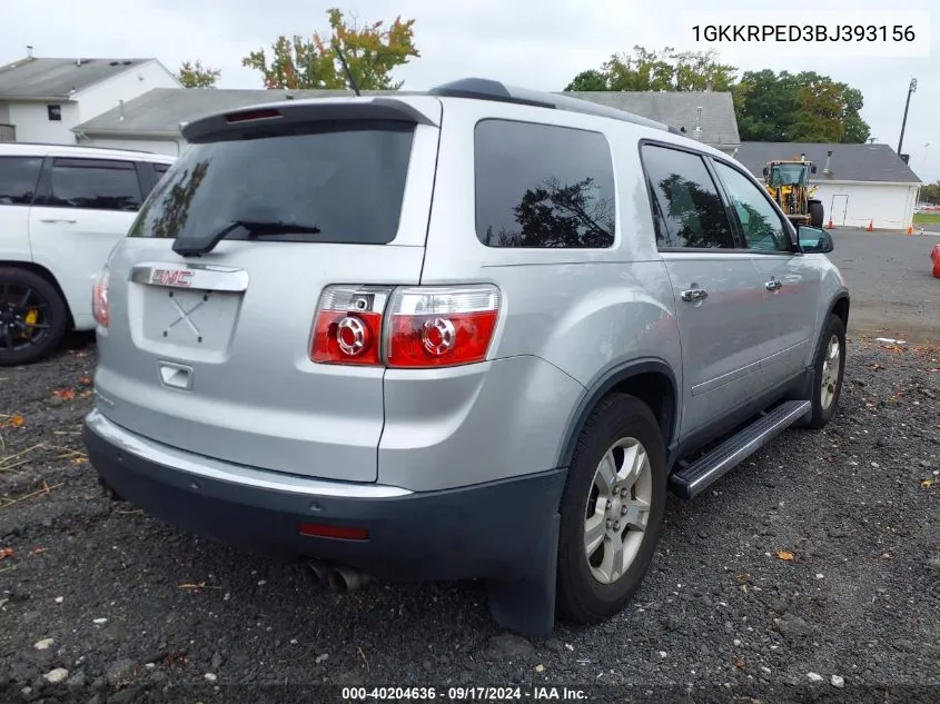 1GKKRPED3BJ393156 2011 GMC Acadia Sle