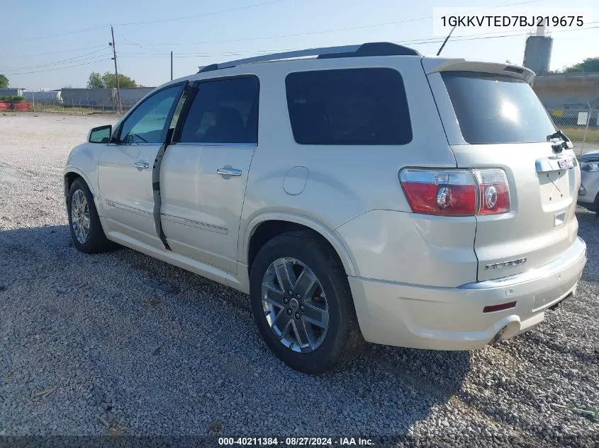 1GKKVTED7BJ219675 2011 GMC Acadia Denali