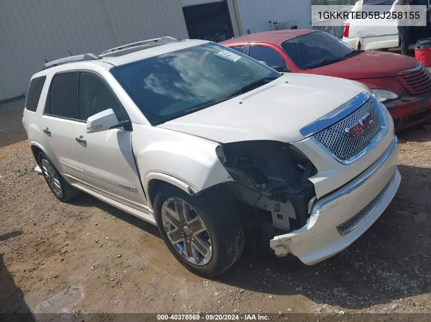 1GKKRTED5BJ258155 2011 GMC Acadia Denali