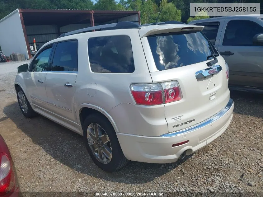 1GKKRTED5BJ258155 2011 GMC Acadia Denali