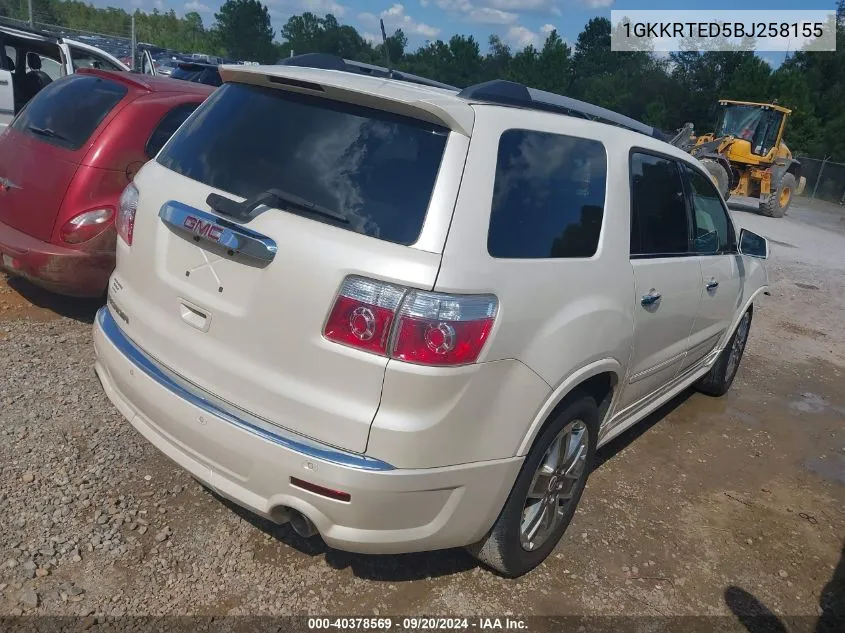 1GKKRTED5BJ258155 2011 GMC Acadia Denali