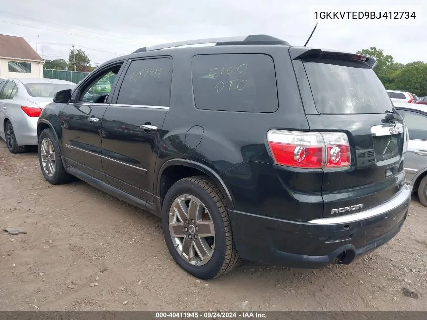 1GKKVTED9BJ412734 2011 GMC Acadia Denali