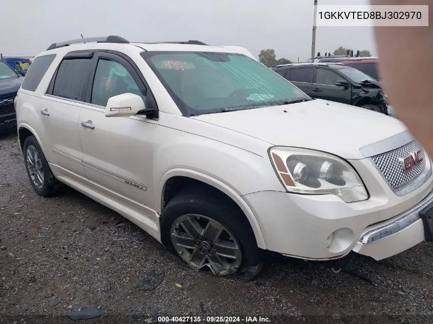 1GKKVTED8BJ302970 2011 GMC Acadia Denali