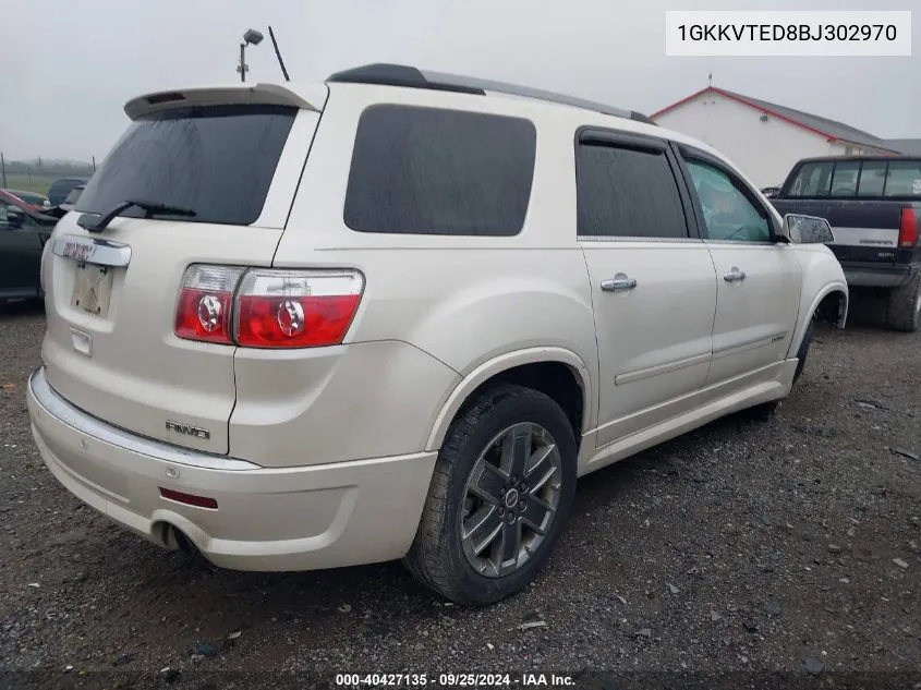 1GKKVTED8BJ302970 2011 GMC Acadia Denali