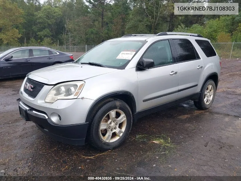 1GKKRNED7BJ108303 2011 GMC Acadia Sl