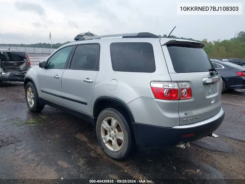 1GKKRNED7BJ108303 2011 GMC Acadia Sl