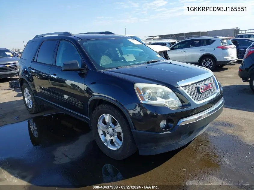 1GKKRPED9BJ165551 2011 GMC Acadia Sle