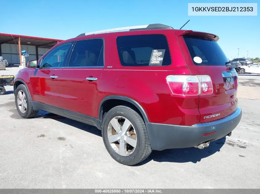 1GKKVSED2BJ212353 2011 GMC Acadia Slt-2