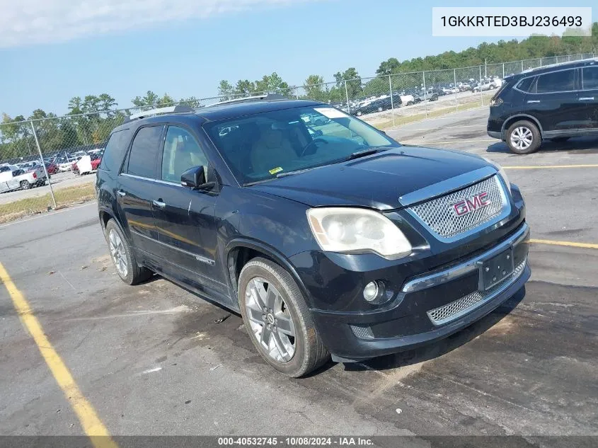 1GKKRTED3BJ236493 2011 GMC Acadia Denali