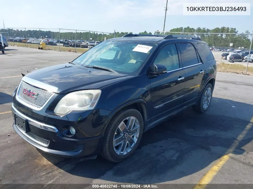 1GKKRTED3BJ236493 2011 GMC Acadia Denali