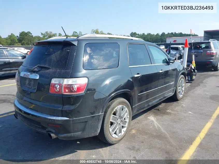 1GKKRTED3BJ236493 2011 GMC Acadia Denali