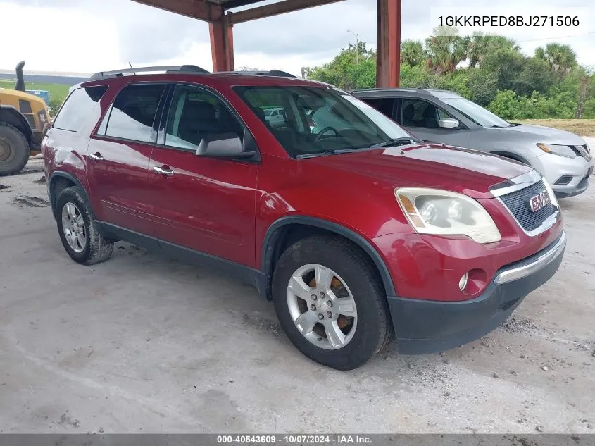 1GKKRPED8BJ271506 2011 GMC Acadia Sle