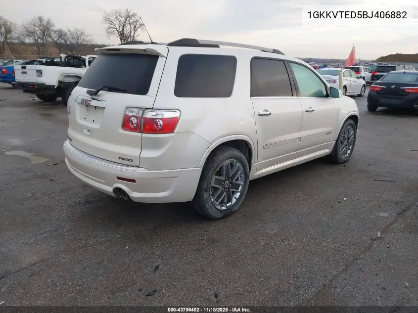 1GKKVTED5BJ406882 2011 GMC Acadia Denali