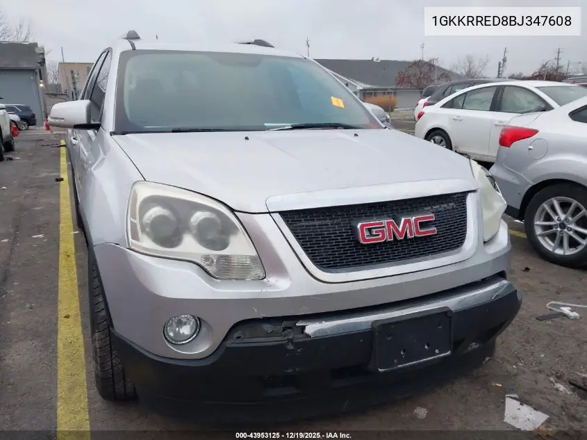1GKKRRED8BJ347608 2011 GMC Acadia Slt-1