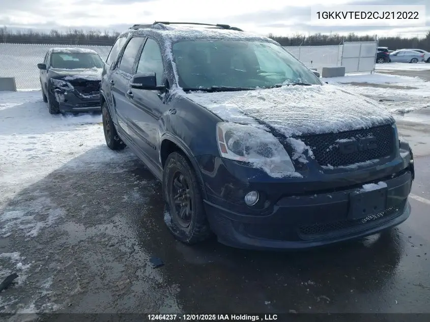 1GKKVTED2CJ212022 2012 GMC Acadia