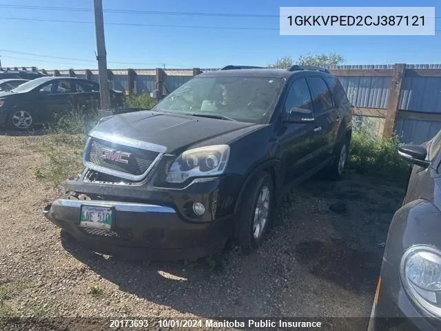 1GKKVPED2CJ387121 2012 GMC Acadia Sle