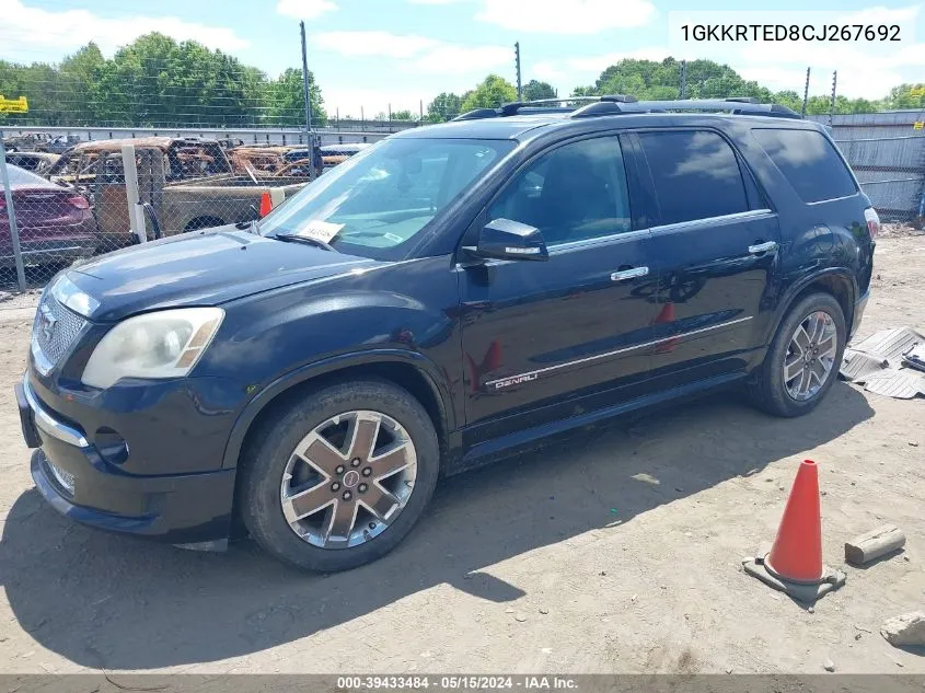 1GKKRTED8CJ267692 2012 GMC Acadia Denali