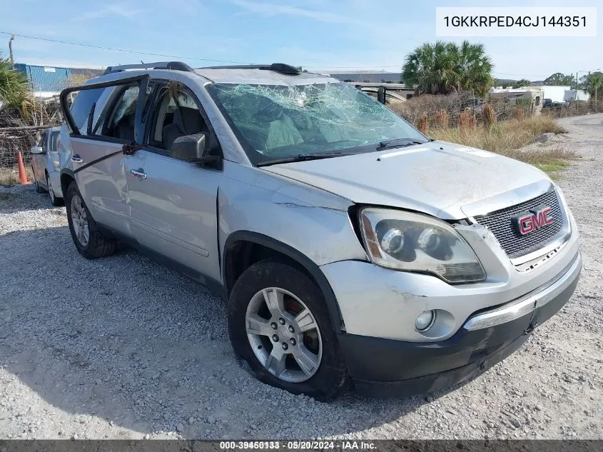 1GKKRPED4CJ144351 2012 GMC Acadia Sle