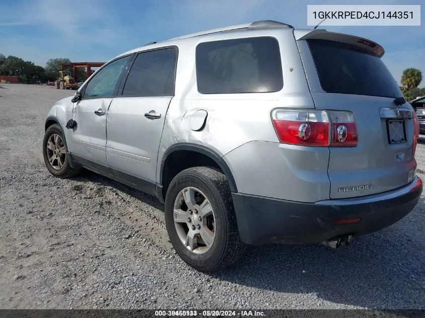 1GKKRPED4CJ144351 2012 GMC Acadia Sle