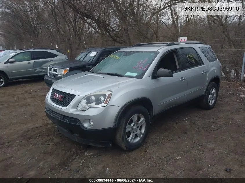 1GKKRPED8CJ395910 2012 GMC Acadia Sle