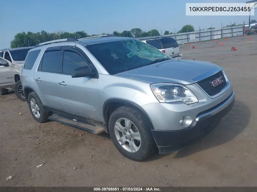 1GKKRPED8CJ263455 2012 GMC Acadia Sle