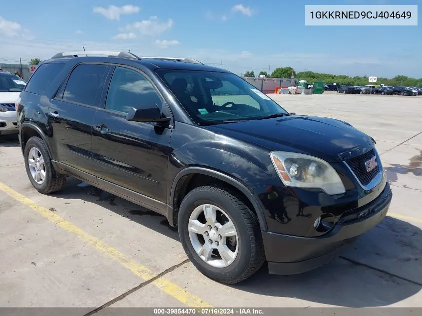 1GKKRNED9CJ404649 2012 GMC Acadia Sl