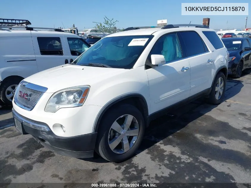 1GKKVRED5CJ115870 2012 GMC Acadia Slt-1