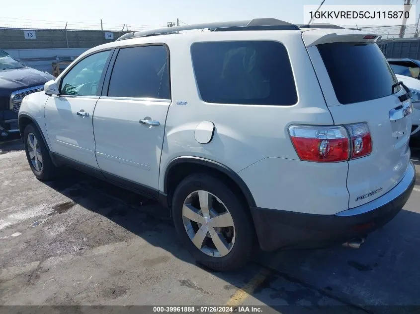 1GKKVRED5CJ115870 2012 GMC Acadia Slt-1