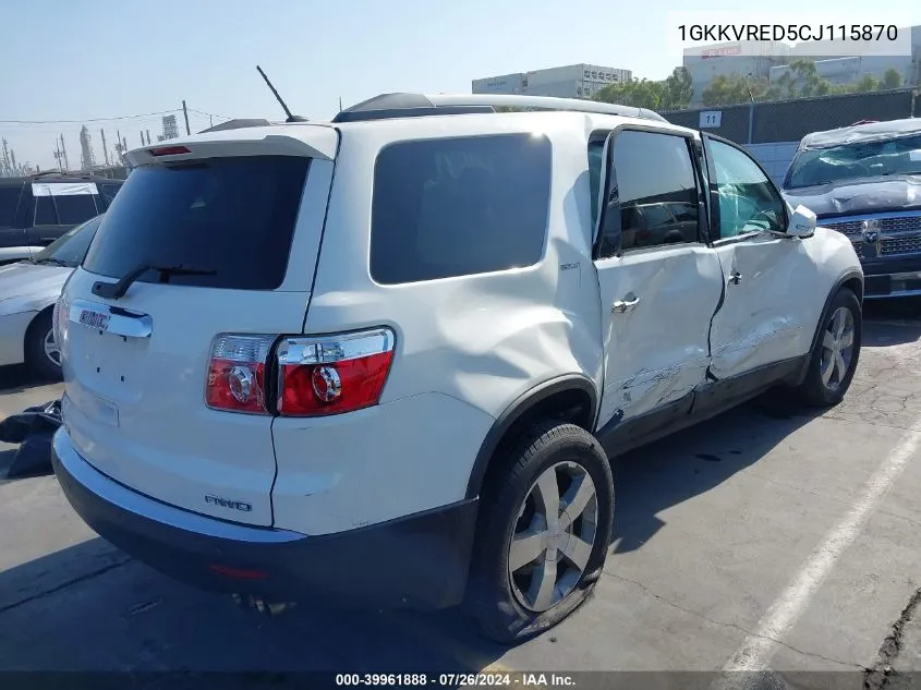 1GKKVRED5CJ115870 2012 GMC Acadia Slt-1