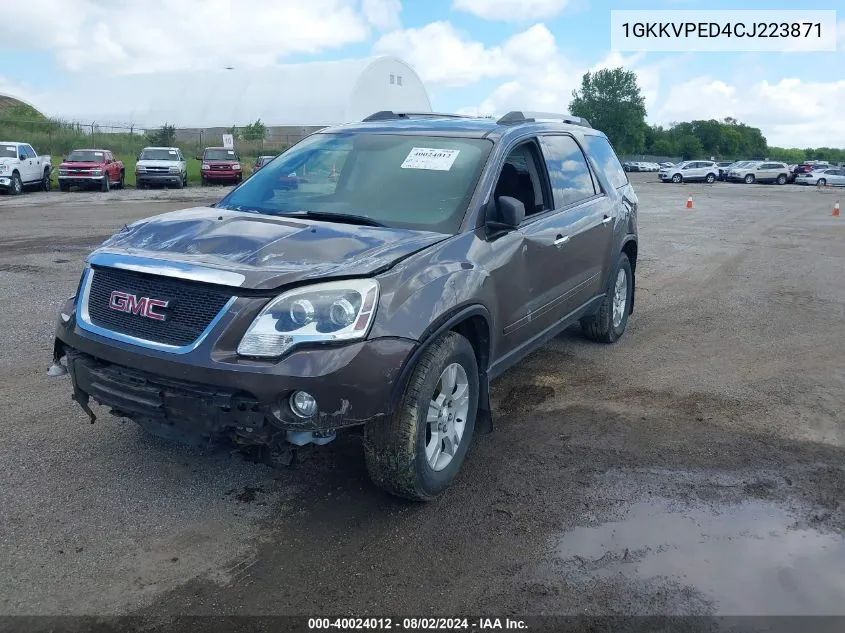 1GKKVPED4CJ223871 2012 GMC Acadia Sle