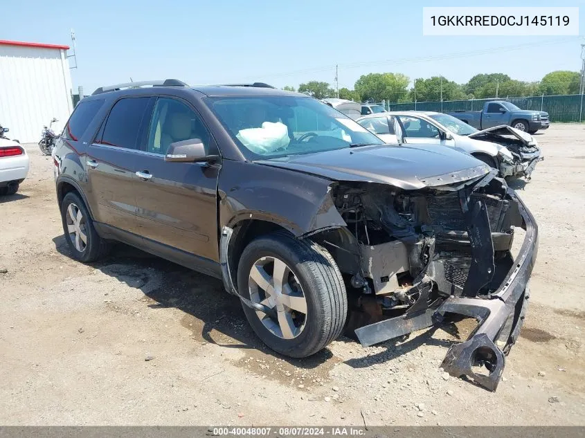 1GKKRRED0CJ145119 2012 GMC Acadia Slt-1