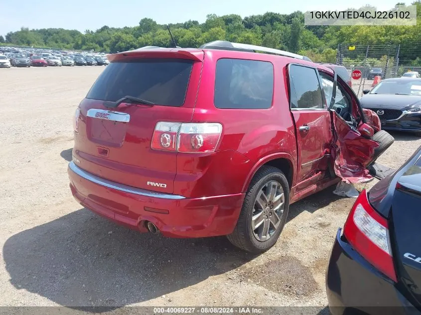 1GKKVTED4CJ226102 2012 GMC Acadia Denali