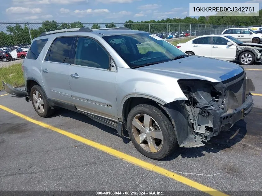 1GKKRRED0CJ342761 2012 GMC Acadia Slt-1