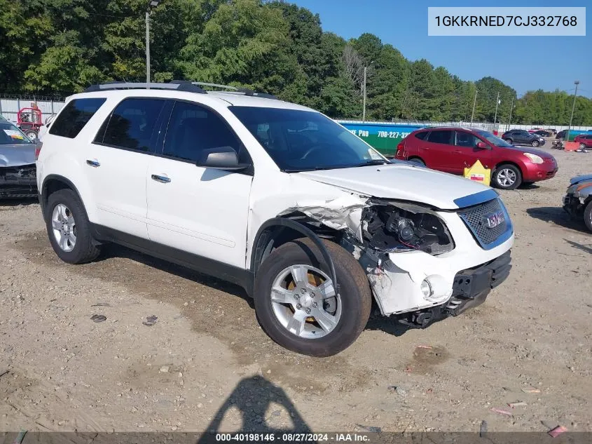 1GKKRNED7CJ332768 2012 GMC Acadia Sl