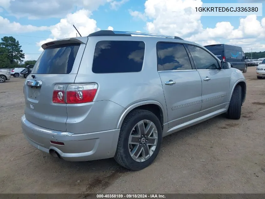 1GKKRTED6CJ336380 2012 GMC Acadia Denali